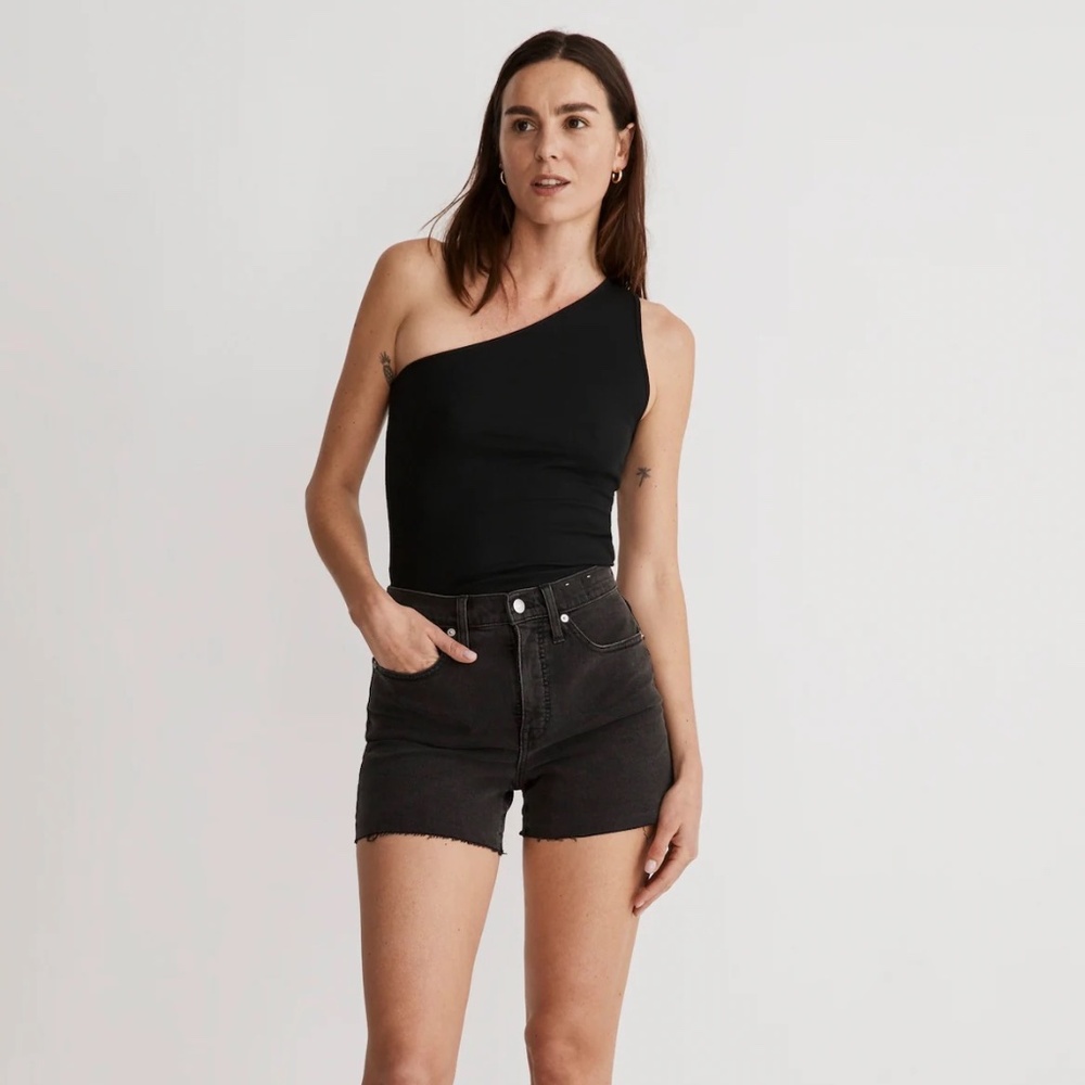 High-Rise Denim Shorts